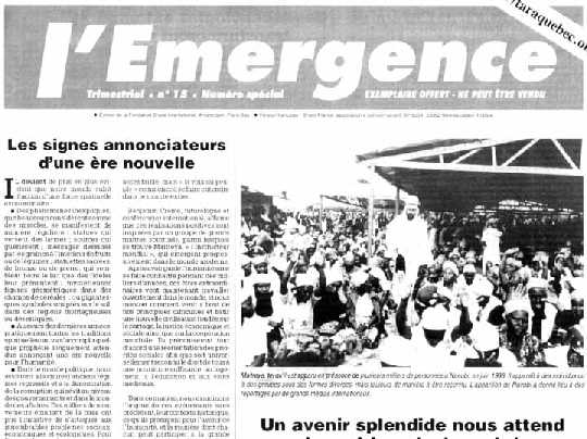 Le journal l'Emergence