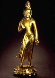 Une statue de Maitreya, Zanabazar, (1635-1723) D&eacute;but du 18e si&egrave;cle Mus&eacute;e du temple Choijin-Lama