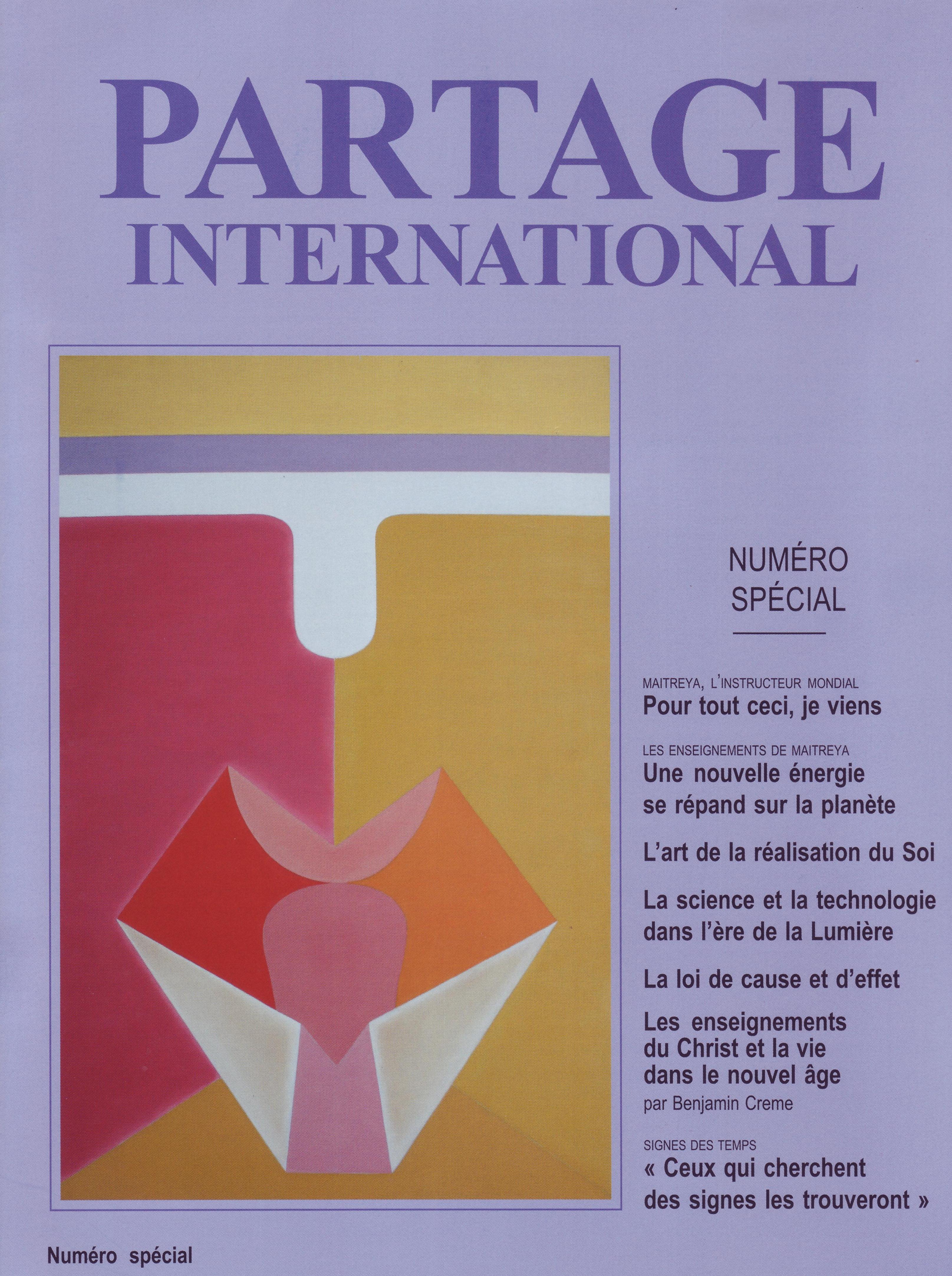 Num&eacute;ro sp&eacute;cial d&rsquo;information partage International